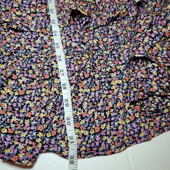 Patrons of Peace Retro Ditsy Floral Print Tiered Ruffle Skirt M Smock Waist - Picture 8 of 9